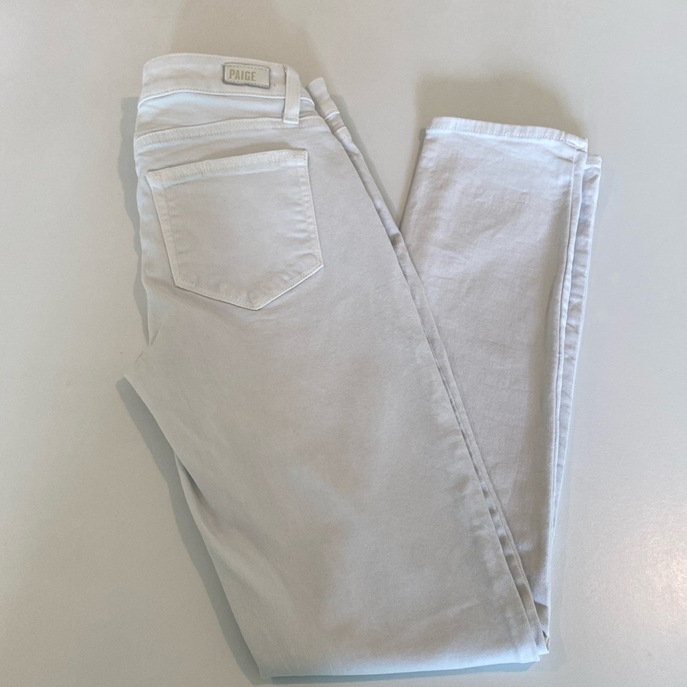 Paige Women’s Size 25 White Jeans, Skyline Ankle Peg